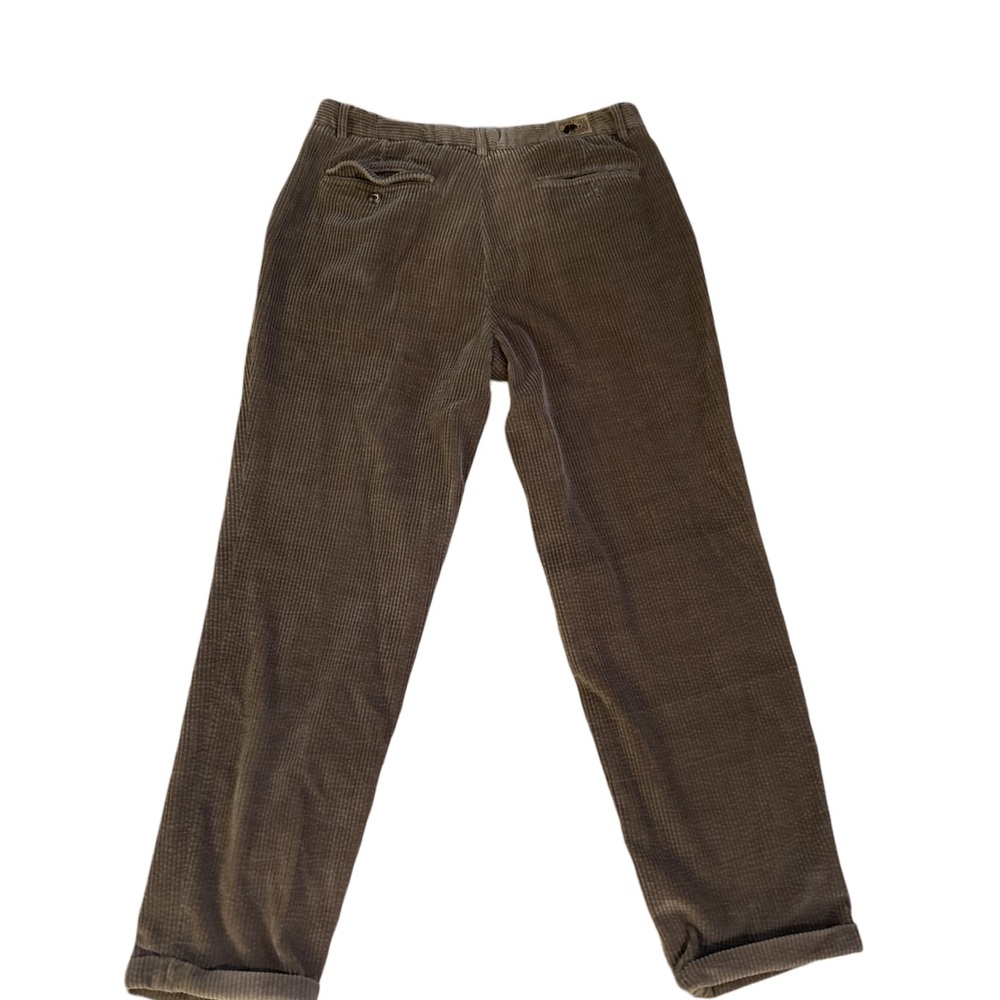 Boston Traders Mens Brown Baggy Corduroy Wide Leg Pants Size 36